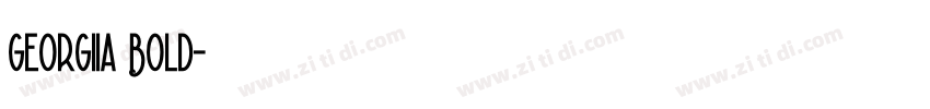 Georgiia Bold字体转换